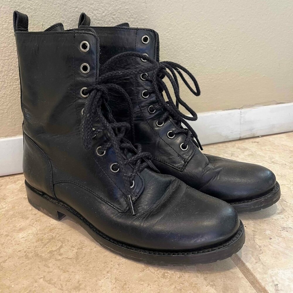 Frye Black Combat Boots